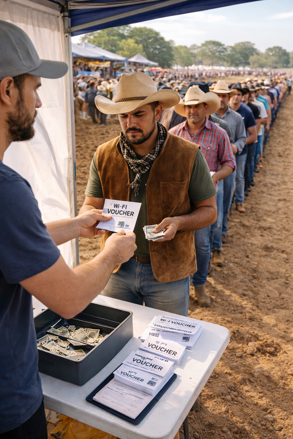 Operador gerenciando hotspot com pagamentos via PIX