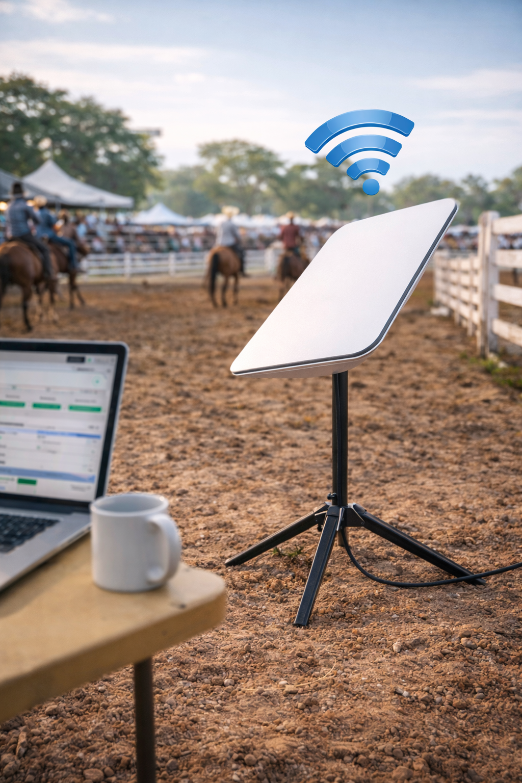 Antena Starlink para internet via satélite